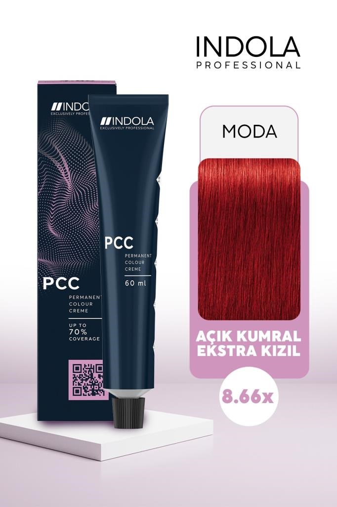 Indola PCC 8.66x Açık Kumral Ekstra Kızıl 60 ml Saç Boyası