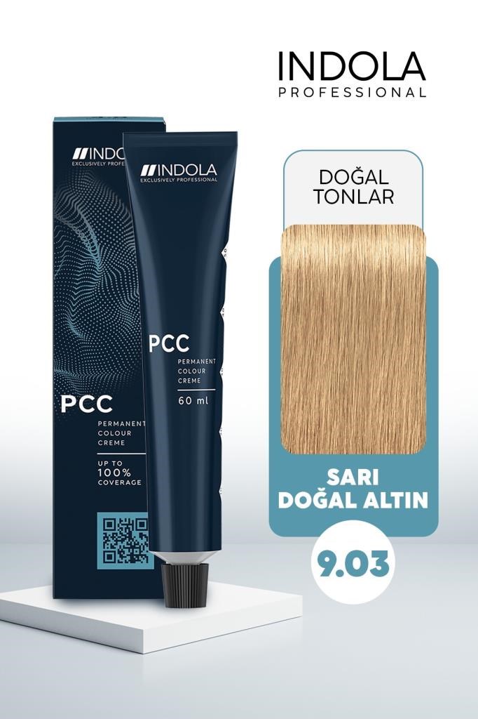 Indola PCC 9.03 Sarı Doğal Altın 60 ml Saç Boyası