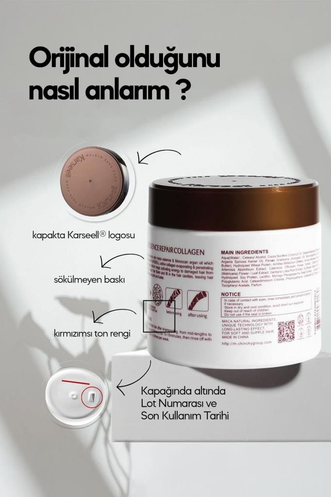 Karseell Collagen Maca Özü Onarıcı Saç Maskesi 500 ml 