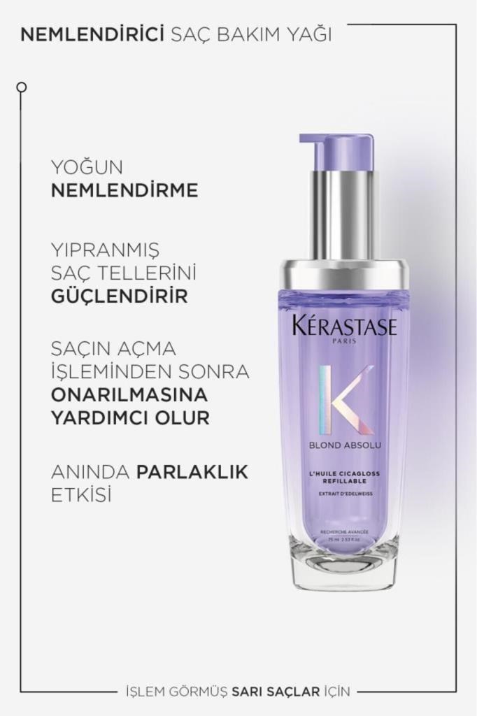 Kerastase Blond Absolu Lhuile Cicagloss Sarı Saçlar Için Saç Bakım Yağı 75 ml