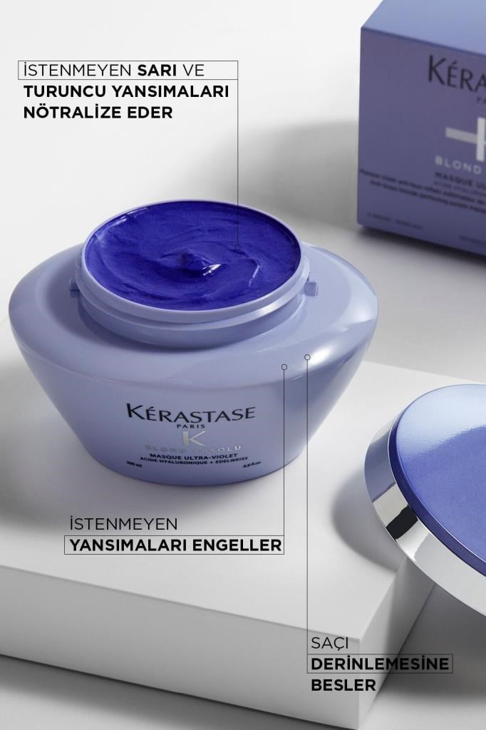 Kerastase Blond Absolu Ultra Violet Sarı Ve Gri Saçlar Için Silver Maske 200ml