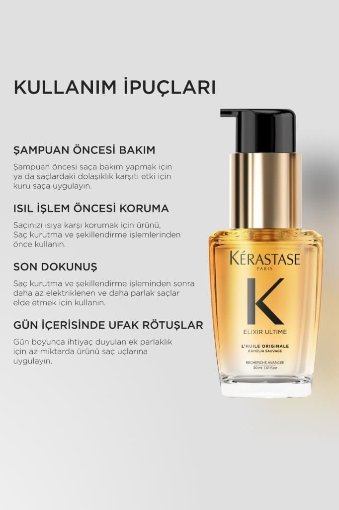 Kerastase Elixir Ultime L‘Huile Originale Oil 30 ml Saç Bakım Yağı
