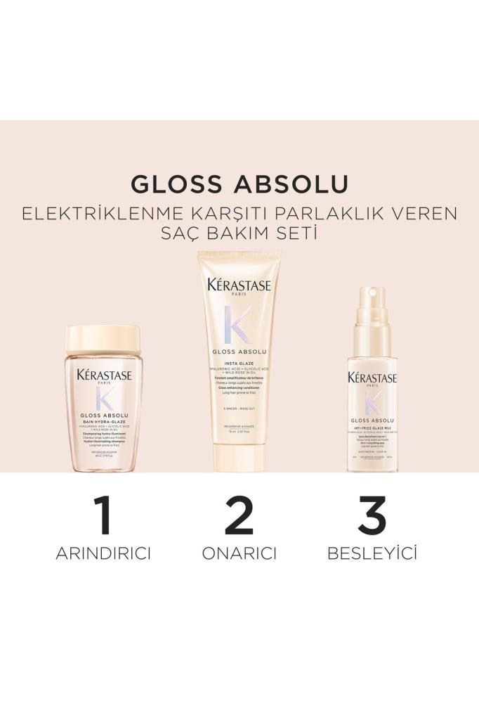 Kerastase Gloss Absolu Anti-Frizz Hair Saç Bakım Seti 80 ML