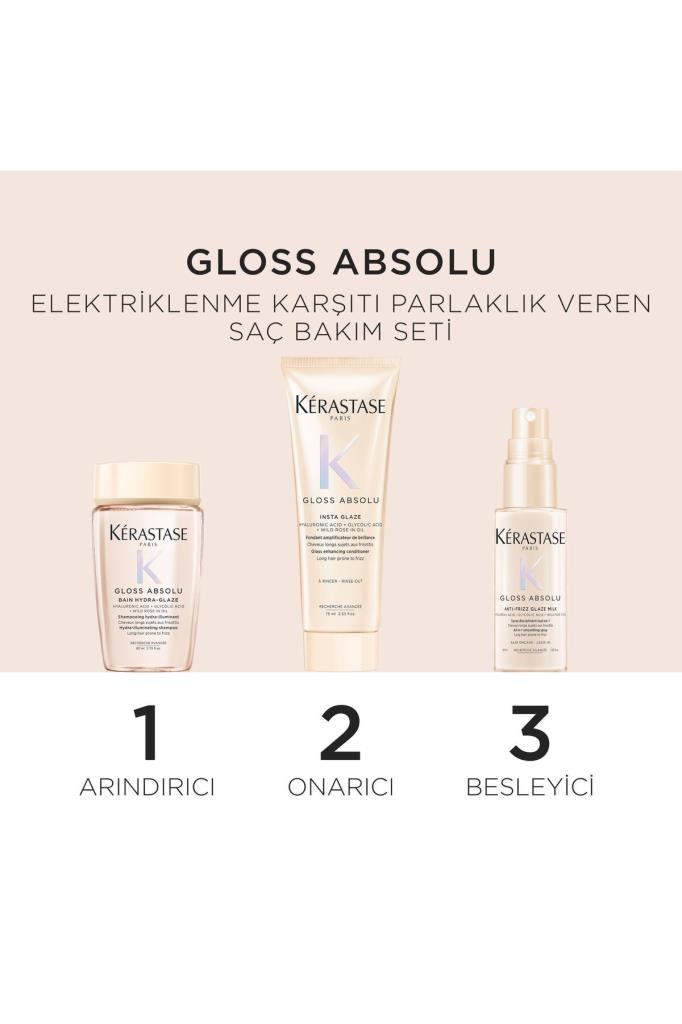 Kerastase Gloss Absolu Anti-Frizz Hair Saç Bakım Seti 80 ML