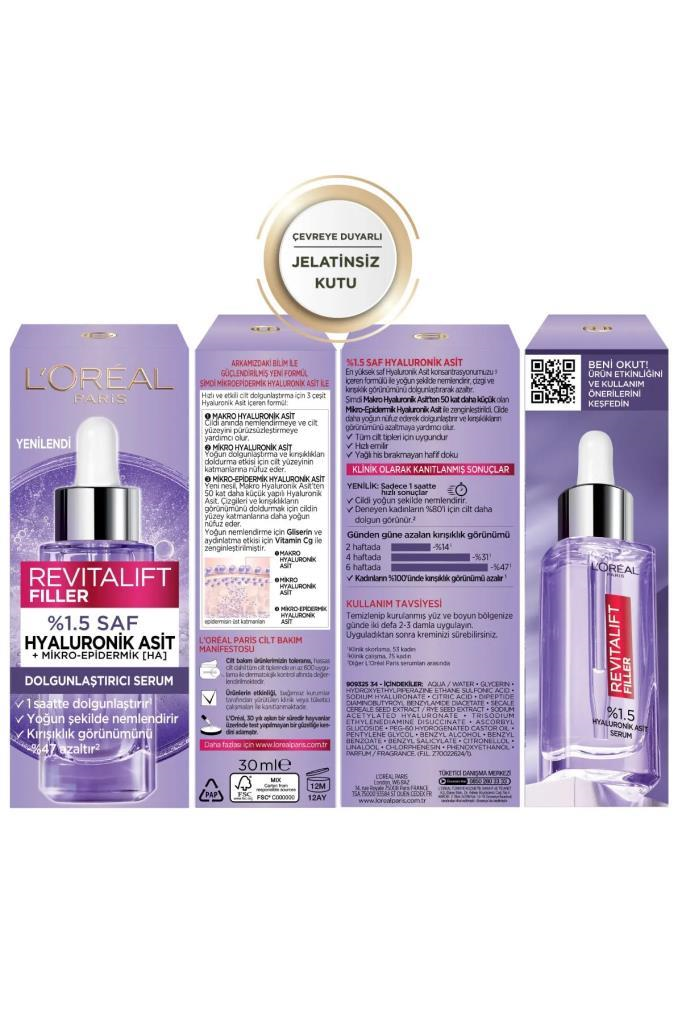 L‘Oreal Paris Revitalift Filler Dolgunlaştırıcı 30 ml Yüz Bakım Serumu