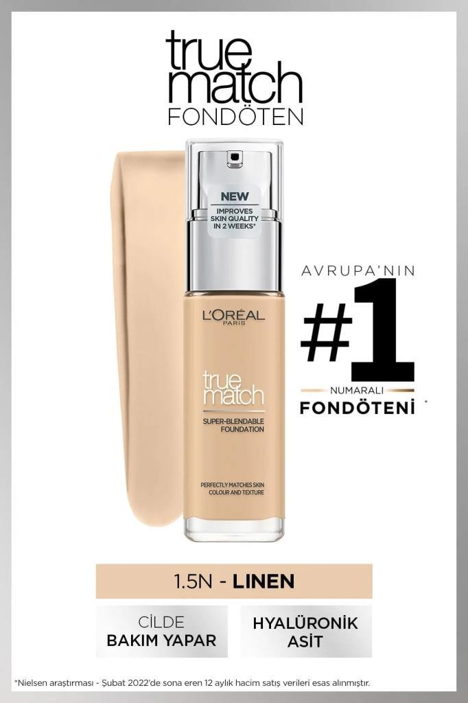 L‘Oreal Paris True Match Super-Blendable Foundation 1.5.N Linen