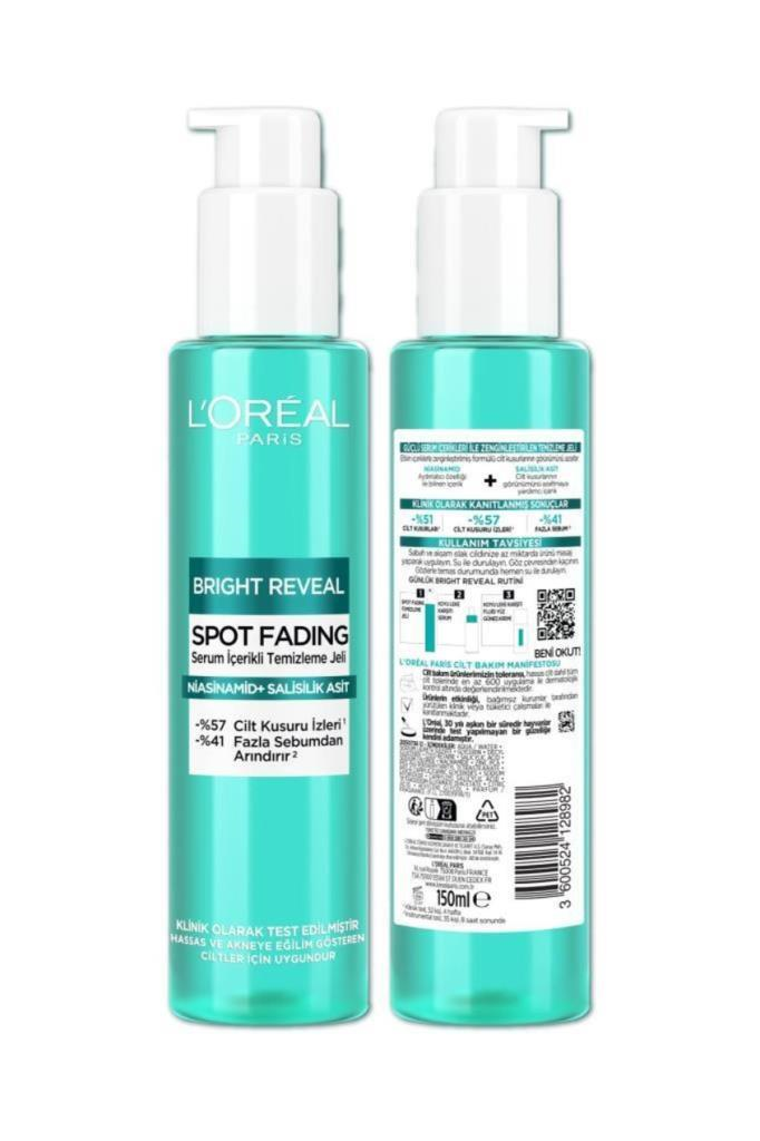 LOreal Paris Bright Reveal Niasinamid+Salisilik Asit Yüz Temizleme Jeli 150 ml