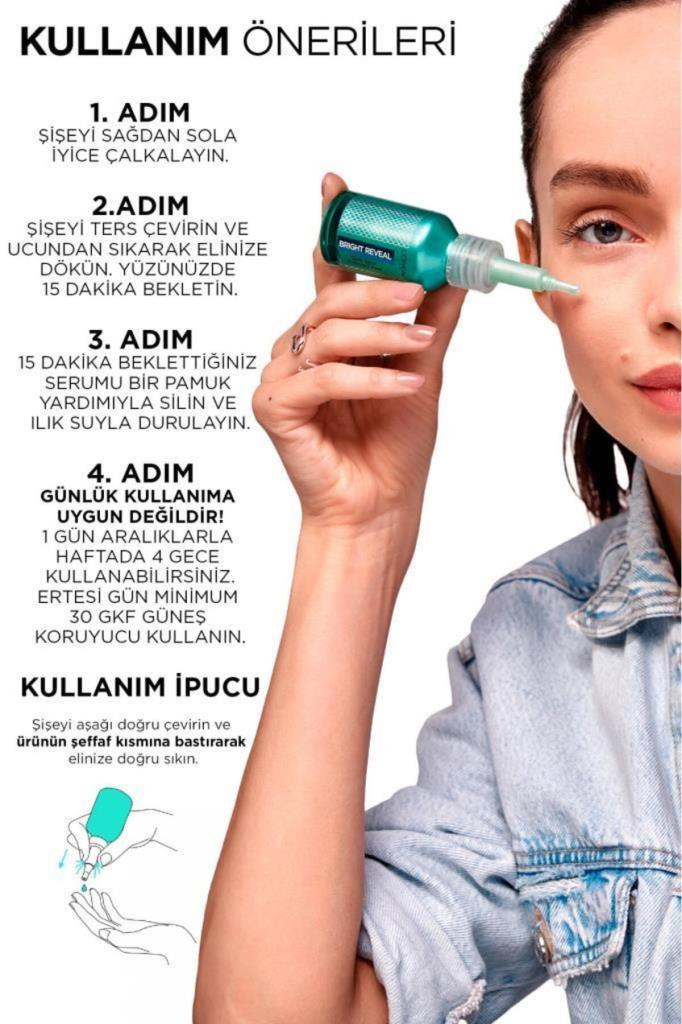 LOreal Paris Bright Reveal Yenileyici Peeling Serum 25% [AHA + BHA + PHA] 25 ml