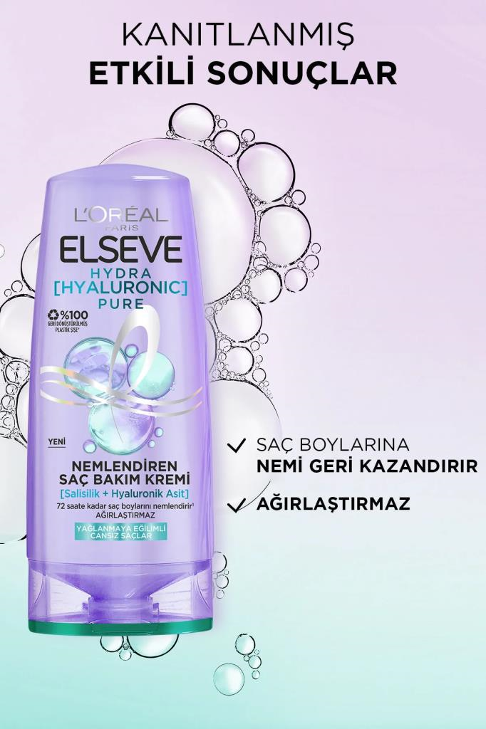 Loreal Paris Elseve Hydra Pure Nemlendirici Saç Kremi 250 ml