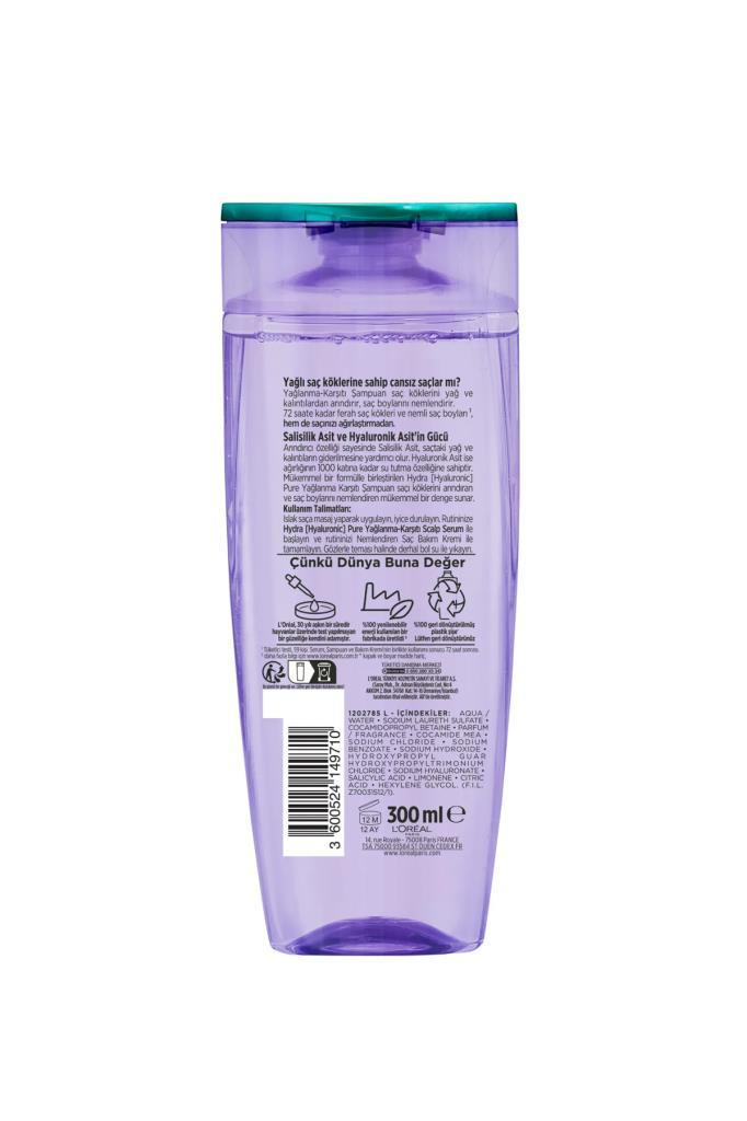 Loreal Paris Elseve Hydra Yağlanma Karşıtı Şampuan 300 ml