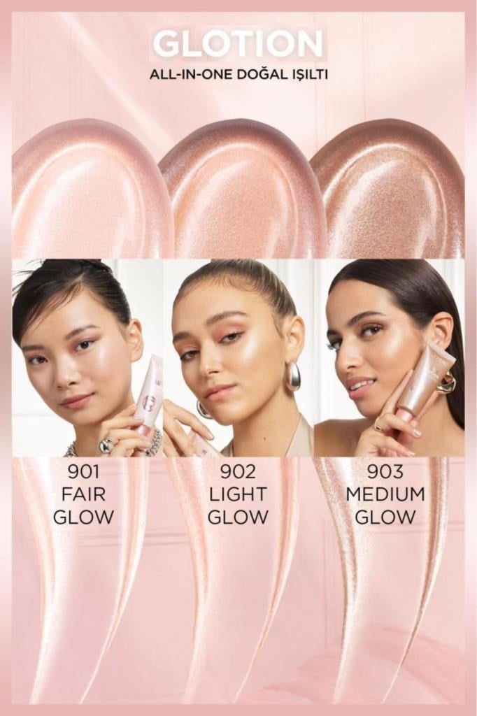 LOreal Paris Glotion All-In-One Doğal Işıltı 903 Medium Glow 40 ml Aydınlatıcı
