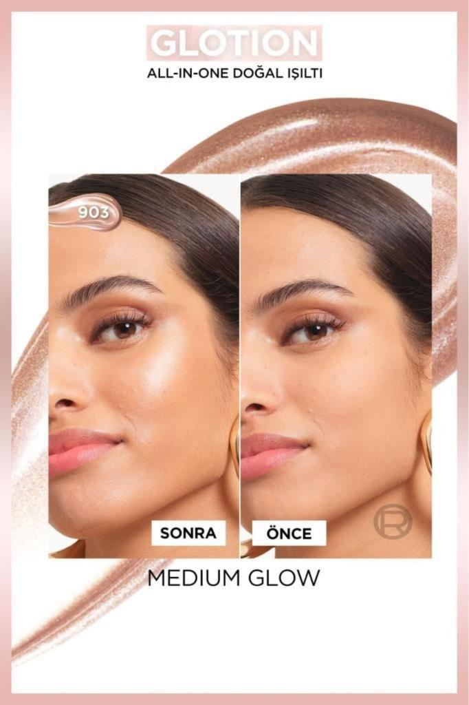 LOreal Paris Glotion All-In-One Doğal Işıltı 903 Medium Glow 40 ml Aydınlatıcı