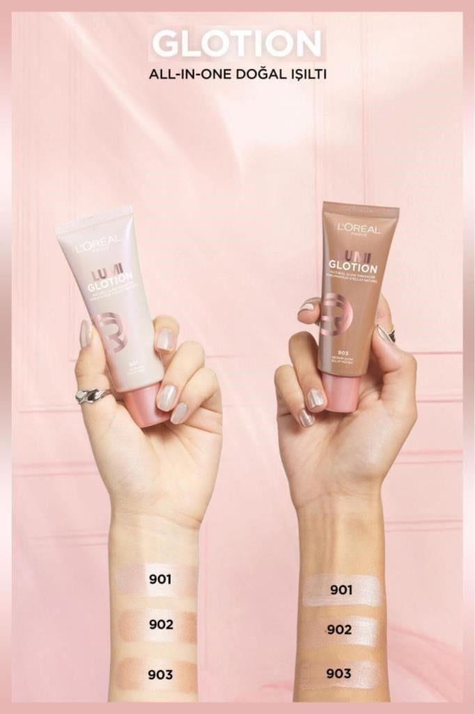 LOreal Paris Glotion All-In-One Doğal Işıltı 903 Medium Glow 40 ml Aydınlatıcı