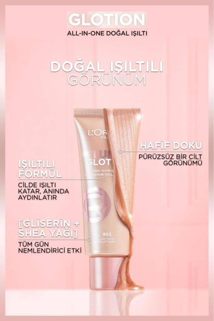 Loreal Paris Glotion All-In-One Doğal Işıltı 901 - Fair Glow 40 ml