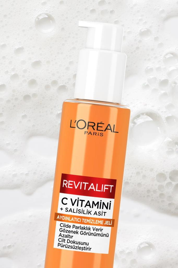 LOreal Paris Revitalift Clinical [C vitamini + Salisilik Asit], Aydınlatıcı ve Gözenek Karşıtı Köpük Temizleyici