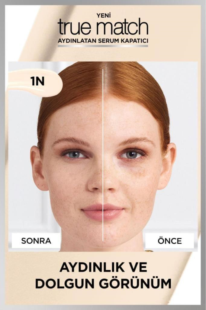 LOreal Paris True Match Aydınlatan Serum Kapatıcı 1N Light