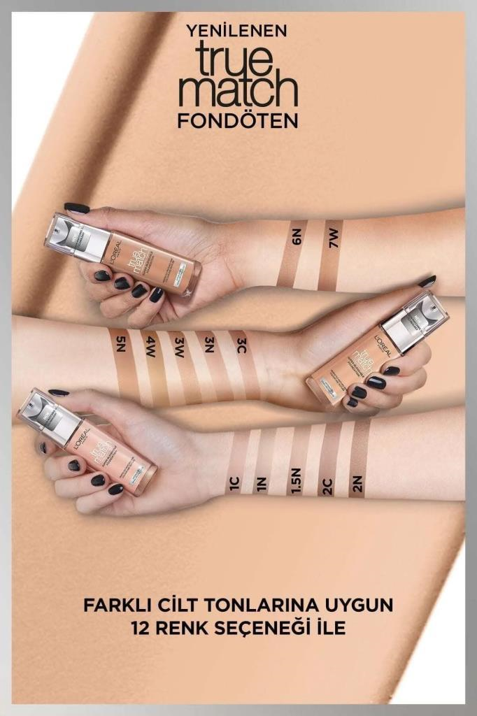 LOreal Paris True Match Bakım Yapan Fondöten 1N IVORY