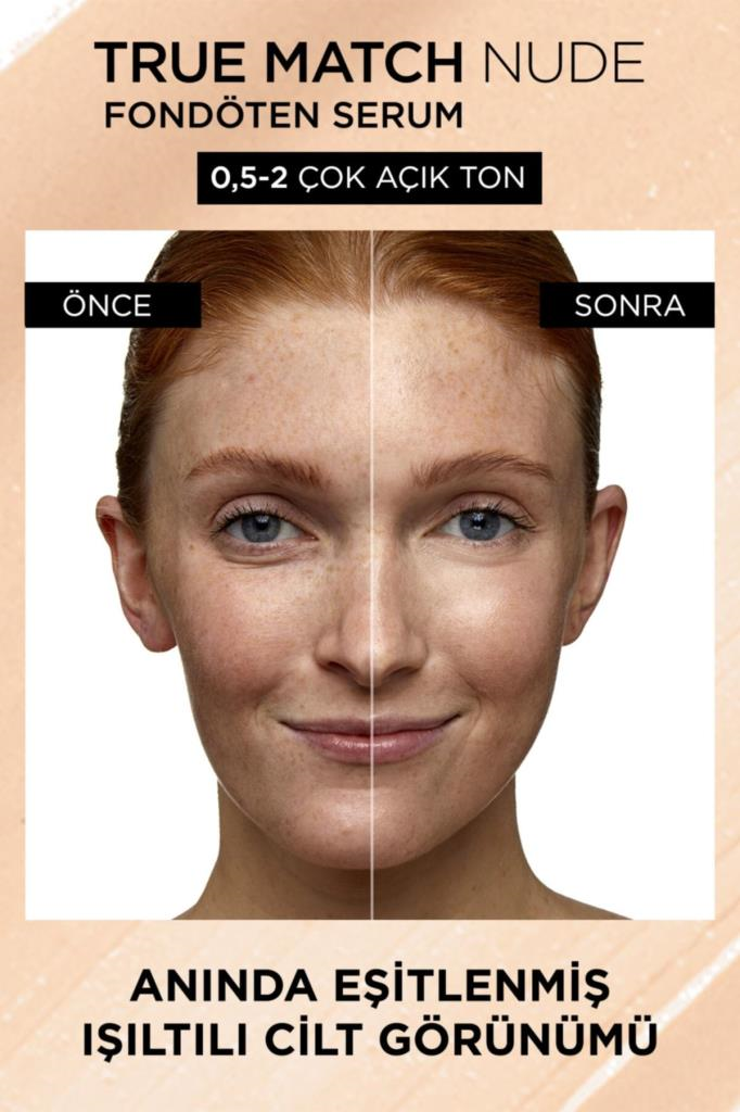 LOreal Paris True Match Nude Fondöten Serum 0.5-2 Very Light