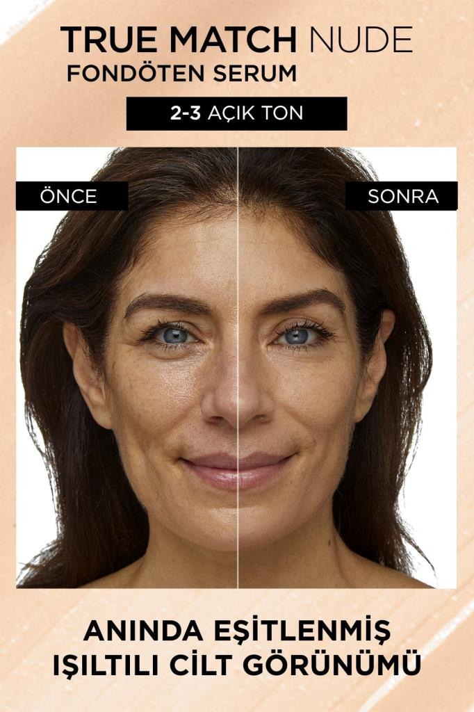 LOreal Paris True Match Nude Fondöten Serum 2-3 Light