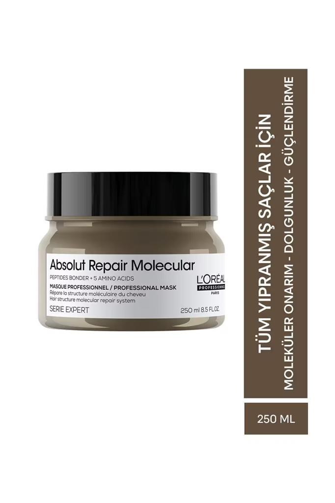 Loreal Professionnel Absolut Repair Molecular Tüm Yıpranmış Saçlar İçin Yoğun Onarıcı Maske 250 ml