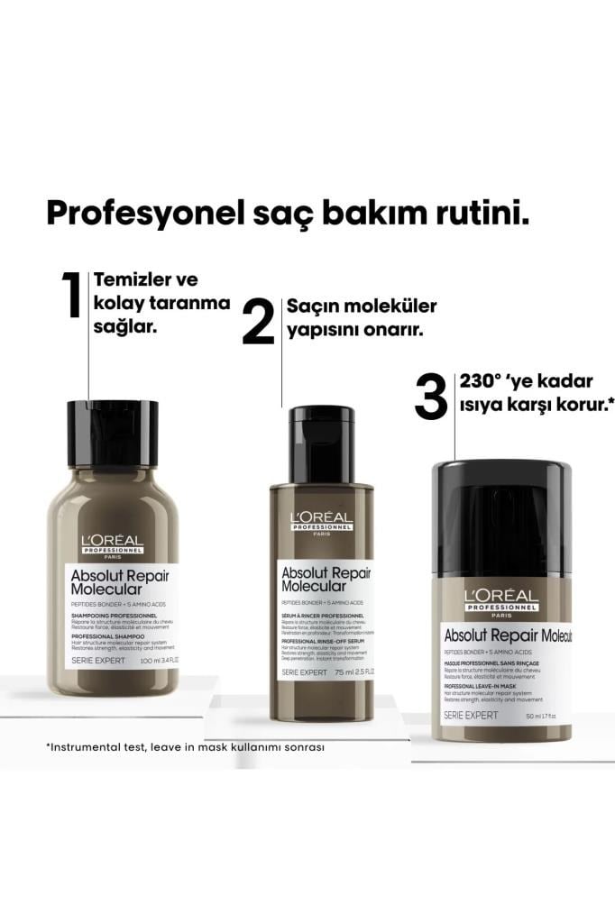 Loreal Professionnel Absolut Repair Molecular Repair Mini Set 100+75+50 ML
