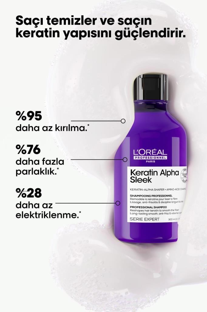 Loreal Professionnel Keratin Alpha Sleek Şampuan 300 ml
