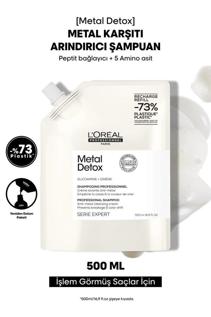 Loreal Professionnel Metal Detox Arındırıcı Şampuan 500 ml Refill 