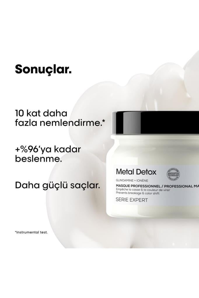 Loreal Professionnel Metal Detox İşlem Görmüş ve Yıpranmış Saçlar İçin Kırılma Karşıtı Koruyucu Maske 150 ml