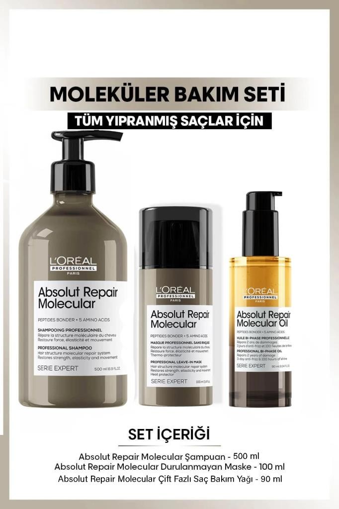 Loreal Professionnel Serie Expert Absolut Repair Molecular Saç Bakım Seti 500 ml