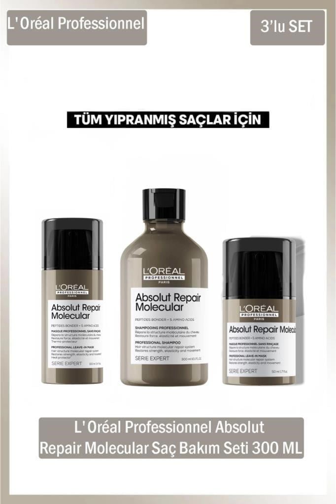 L'Oreal Professionnel Serie Expert Absolut Repair Molecular 300 ml Saç Bakım Seti 