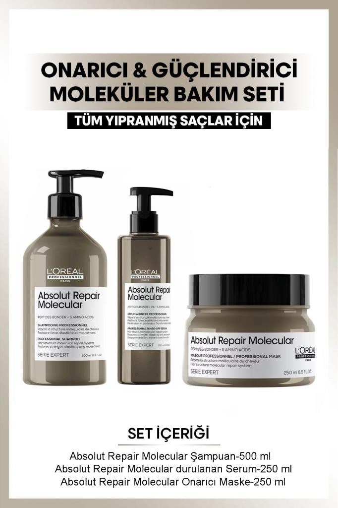 L'oreal Professionnel Serie Expert Absolut Repair Molecular Saç Bakım Seti 500 ml