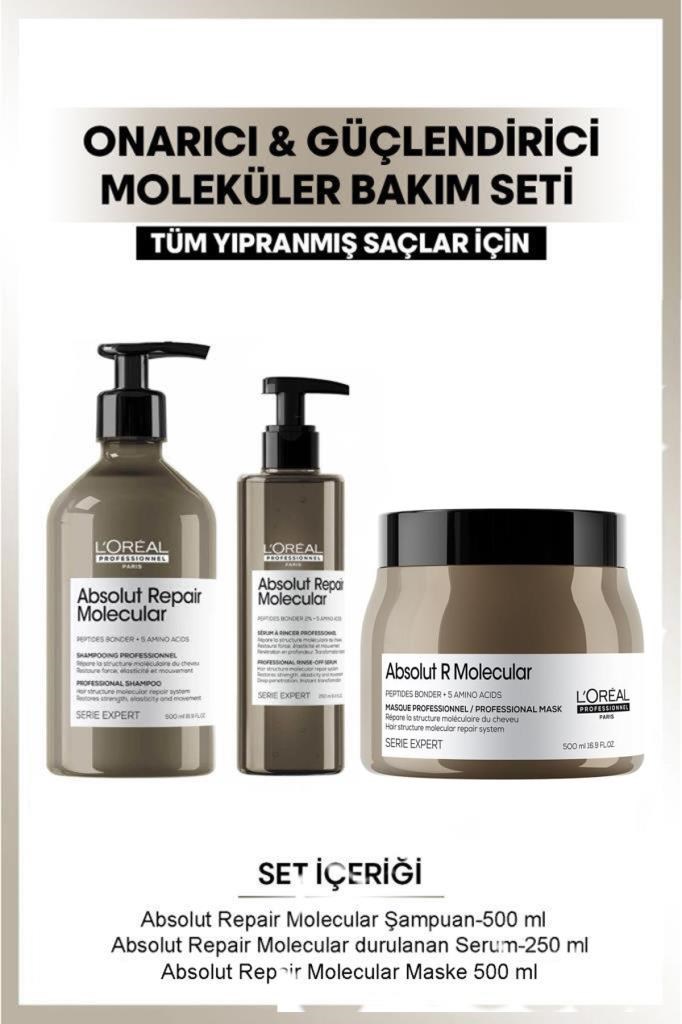 L'oreal Professionnel Serie Expert Absolut Repair Molecular Saç Bakım Seti 500 ml