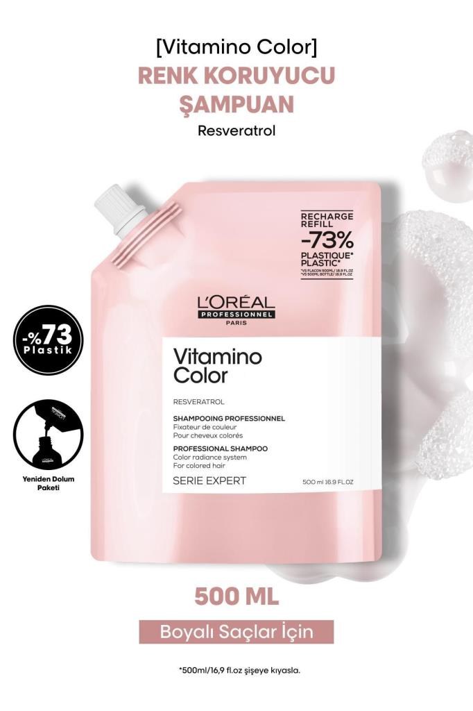 Loreal Professionnel Vitamino Color Boyalı Saçlar için Renk Koruyucu Şampuan Refill 500ml