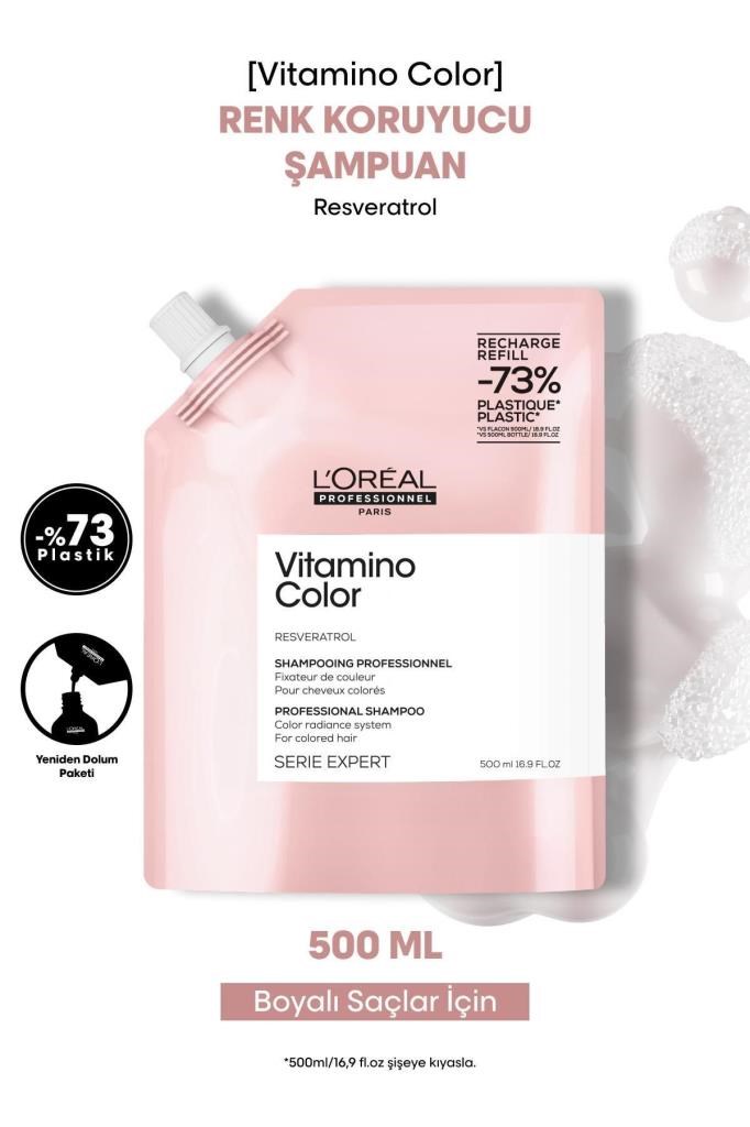 Loreal Professionnel Vitamino Color Boyalı Saçlar için Renk Koruyucu Şampuan Refill 500ml
