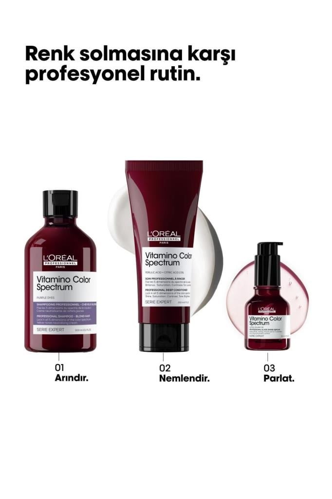 Loreal Professionnel Vitamino Color Spectrum Sarı Saçlar İçin Sarı Tonlarını Nötralize Edici Mor Şampuan 300 ml