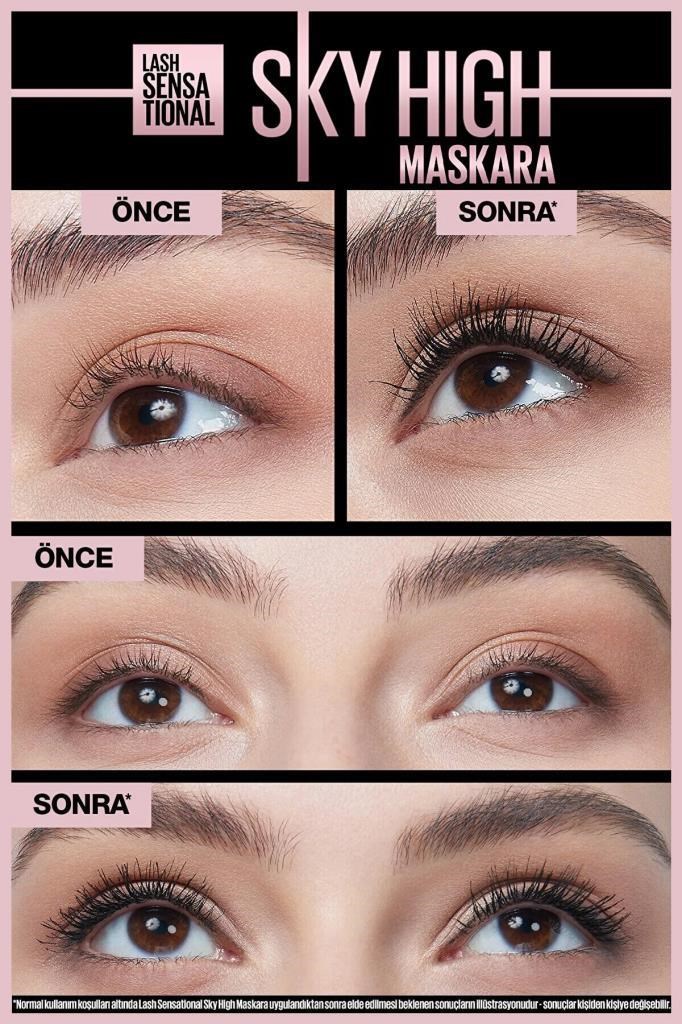 Maybelline New York Lash Sensational Sky High 01 Ekstra Siyah Maskara