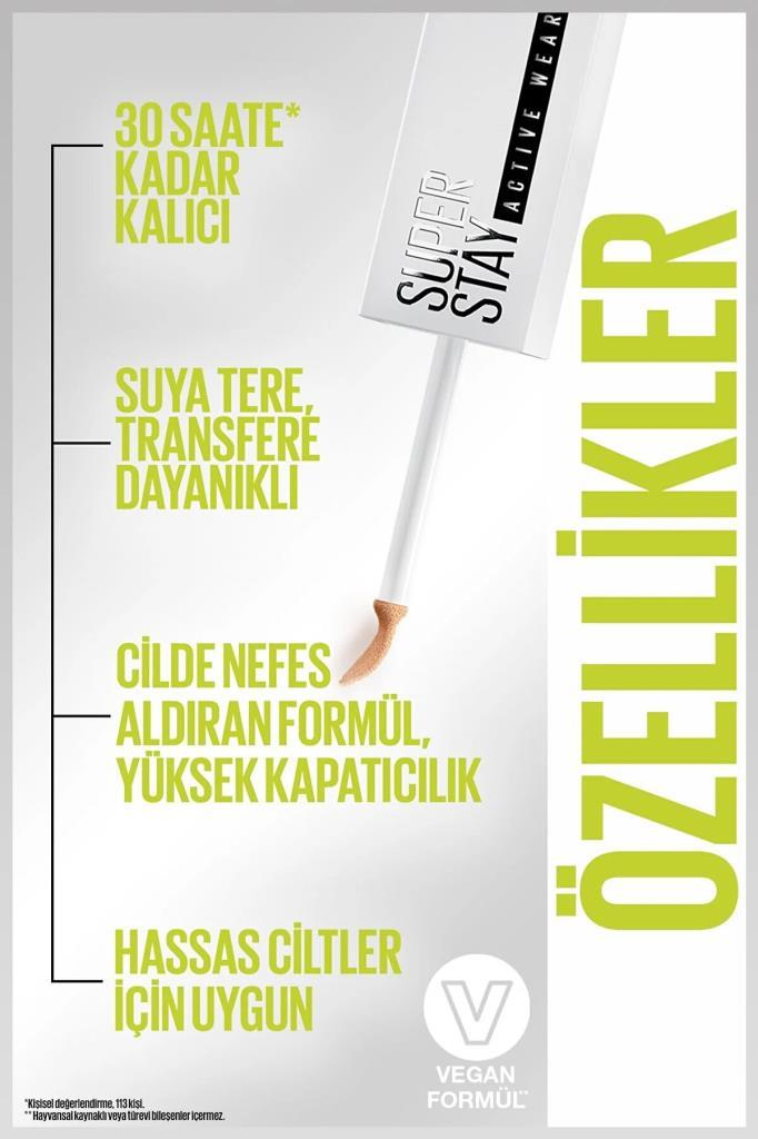 Maybelline New York Super Stay 30H Active Wear 25 Medium Kapatıcı