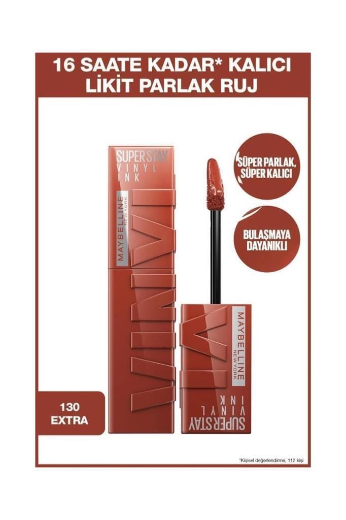 Maybelline New York Super Stay Vinyl Ink 130 Extra Ruj