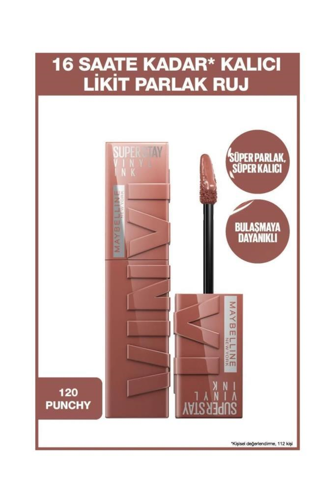 Maybelline New York Super Stay Vinyl Ink 120 Punch Ruj