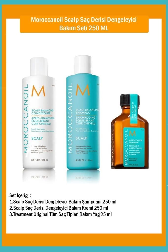 Moroccanoil Scalp Saç Derisi Dengeleyici Bakım Seti 250 ML