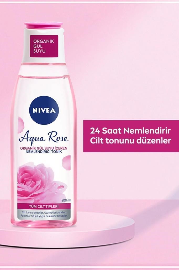 Nivea Aqua Rose Organik Gül Suyu İçeren Nemlendirici Tonik 200 ml