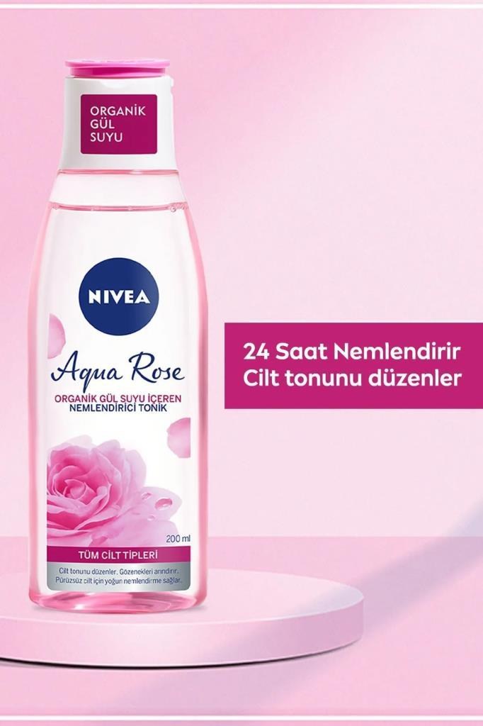 Nivea Aqua Rose Organik Gül Suyu İçeren Nemlendirici Tonik 200 ml
