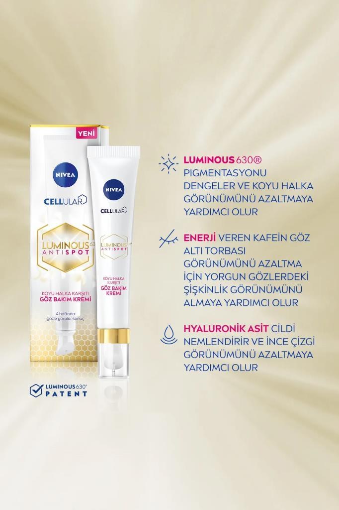 Nivea Cellular Luminous630 Koyu Halka Karşıtı 15 ml Göz Bakım Kremi