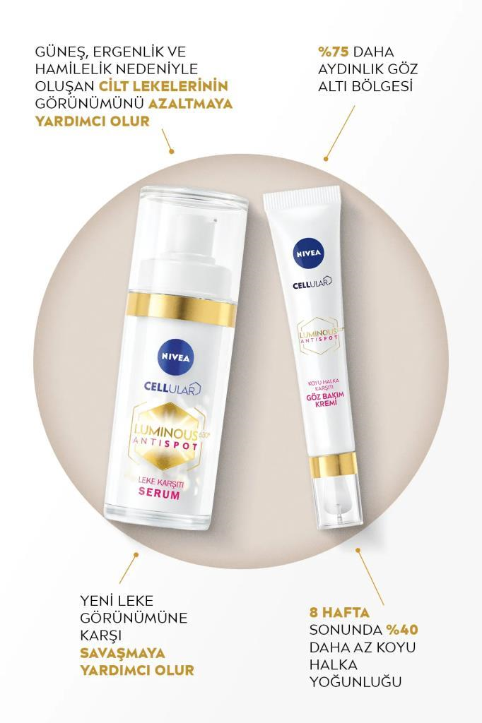 Nivea Cellular Luminous630 Koyu Halka Karşıtı 15 ml Göz Bakım Kremi