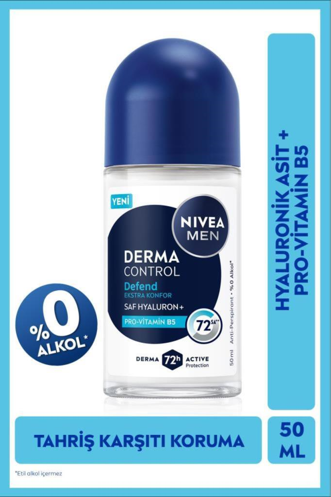 Nivea Men Derma Control Defend Erkek Roll-On Deodorant 50 ml