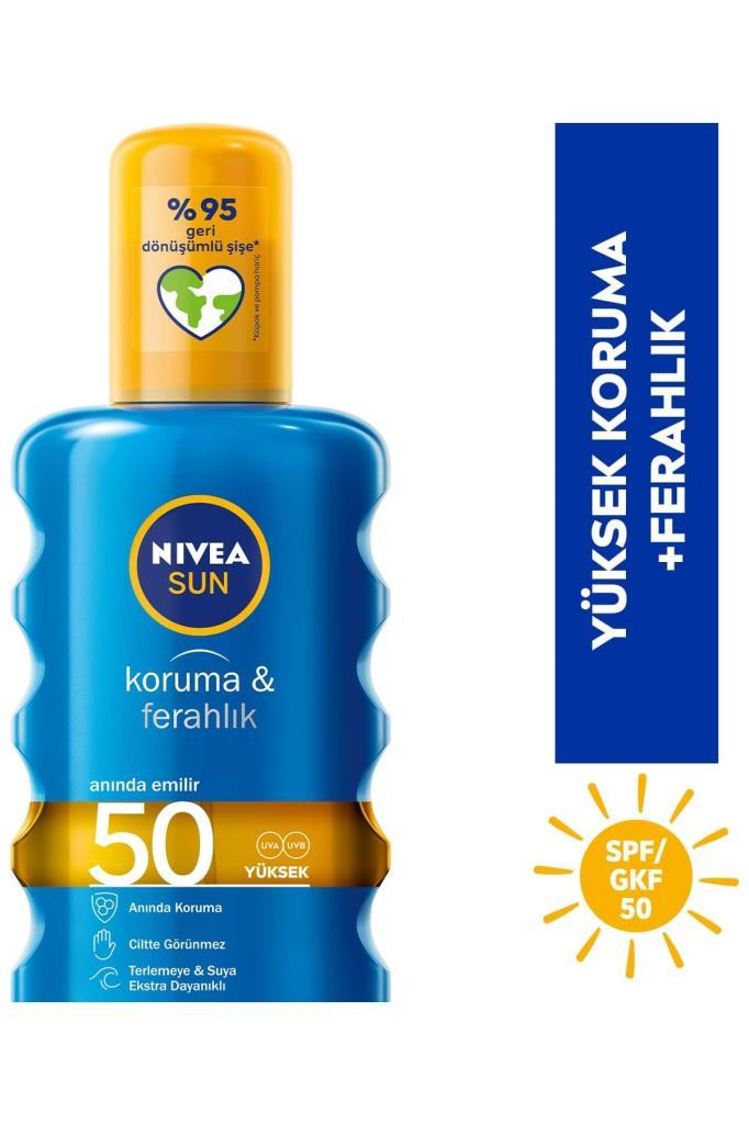 Nivea Sun Koruma&Ferahlık SPF50 Transparan Güneş Koruyucu 200 ml