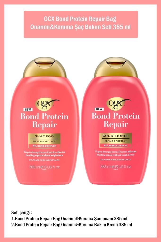 OGX Bond Protein Repair Bağ Onarımı&Koruma Saç Bakım Seti 385 ml