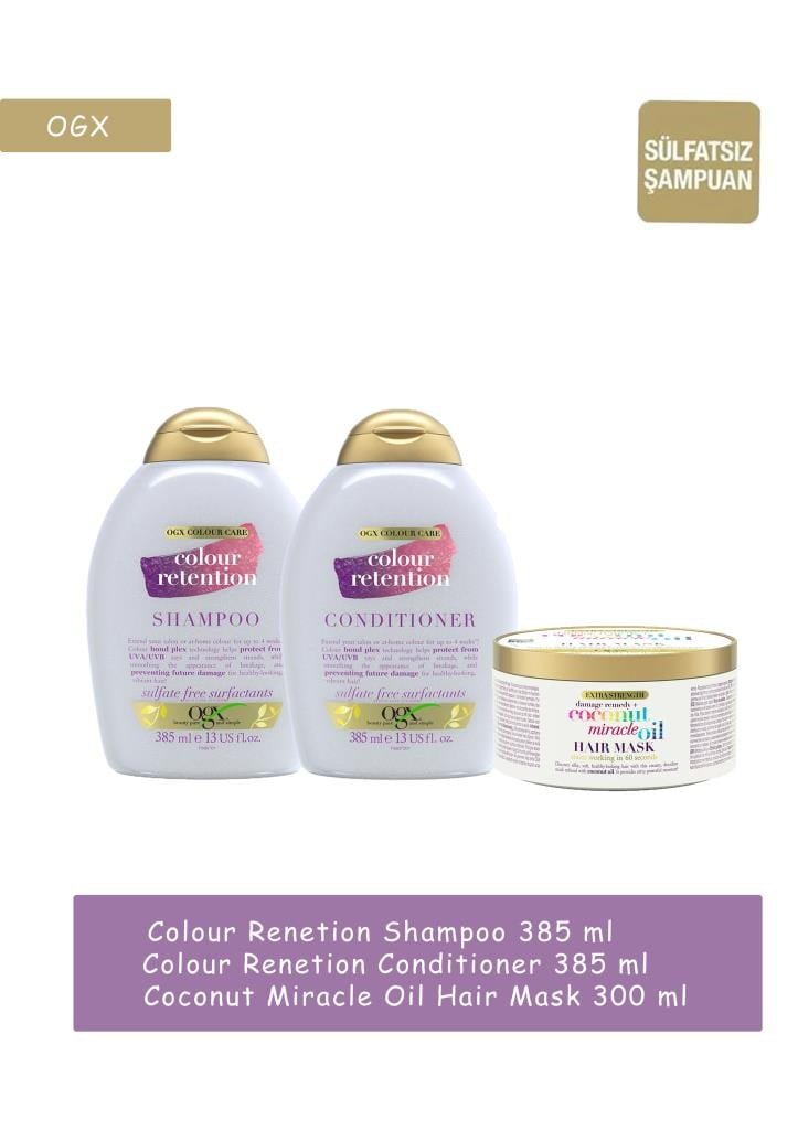 OGX Colour Retention Renk Koruyucu 385 ml Saç Bakım Seti