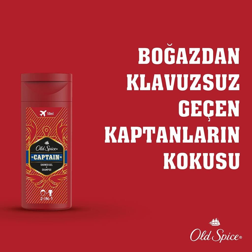 Old Spice Captain Shower 50 ml Duş Jeli+Şampuan