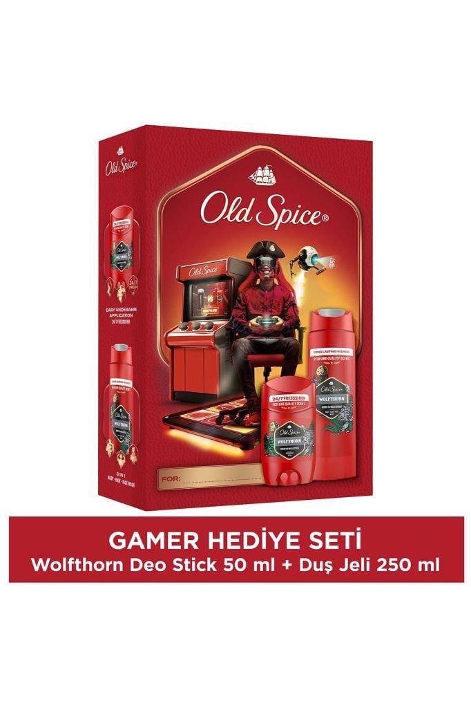 Old Spice Wolfthorn Gamer Seti Deodorant Stick 50 ml + Duş Jeli 250 ml
